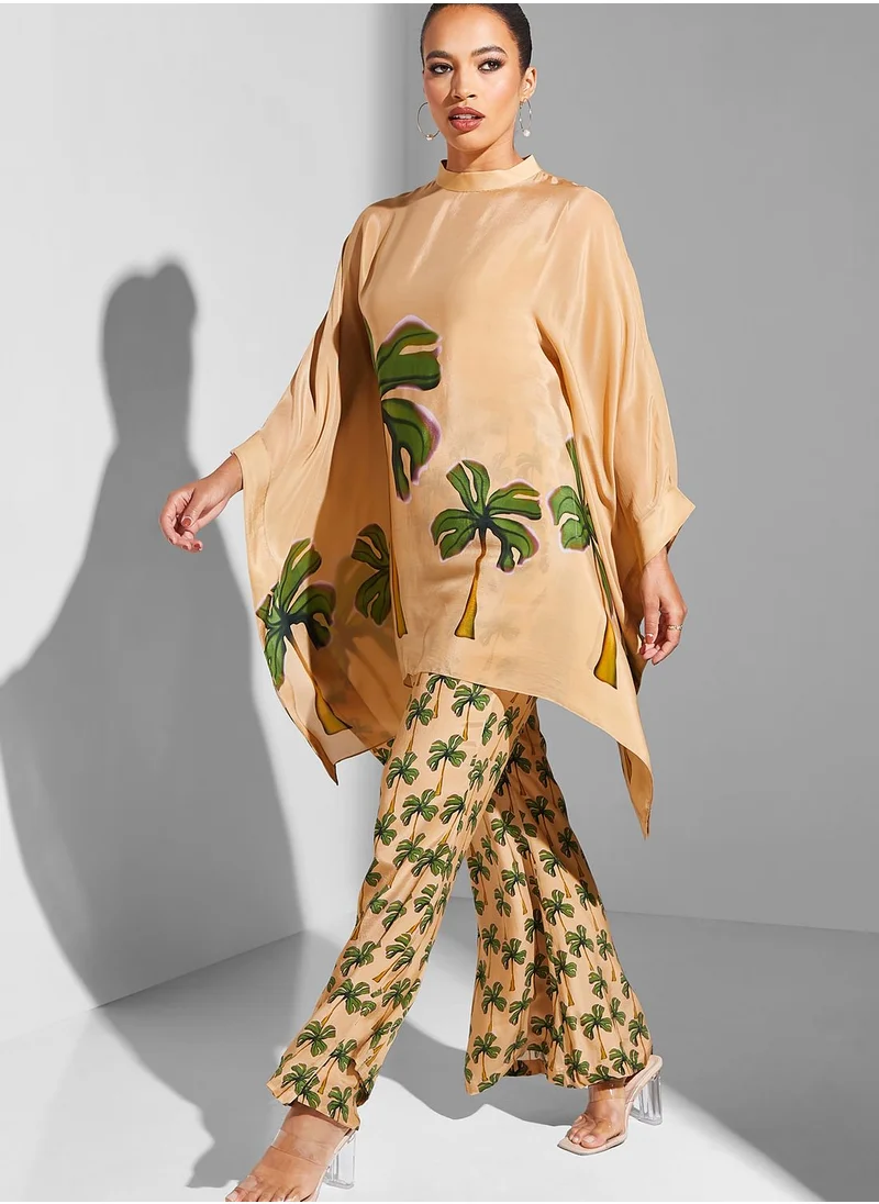 masaba Printed Top & Flared Leg Pants Set