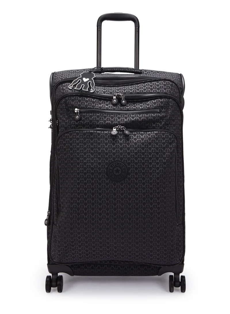 Kipling Basic Plus New Youri Medium Wheeled Travel Case with Extendable Trolley Handle 68cm/26inches, 4.01kg, 70L, Signature Emb