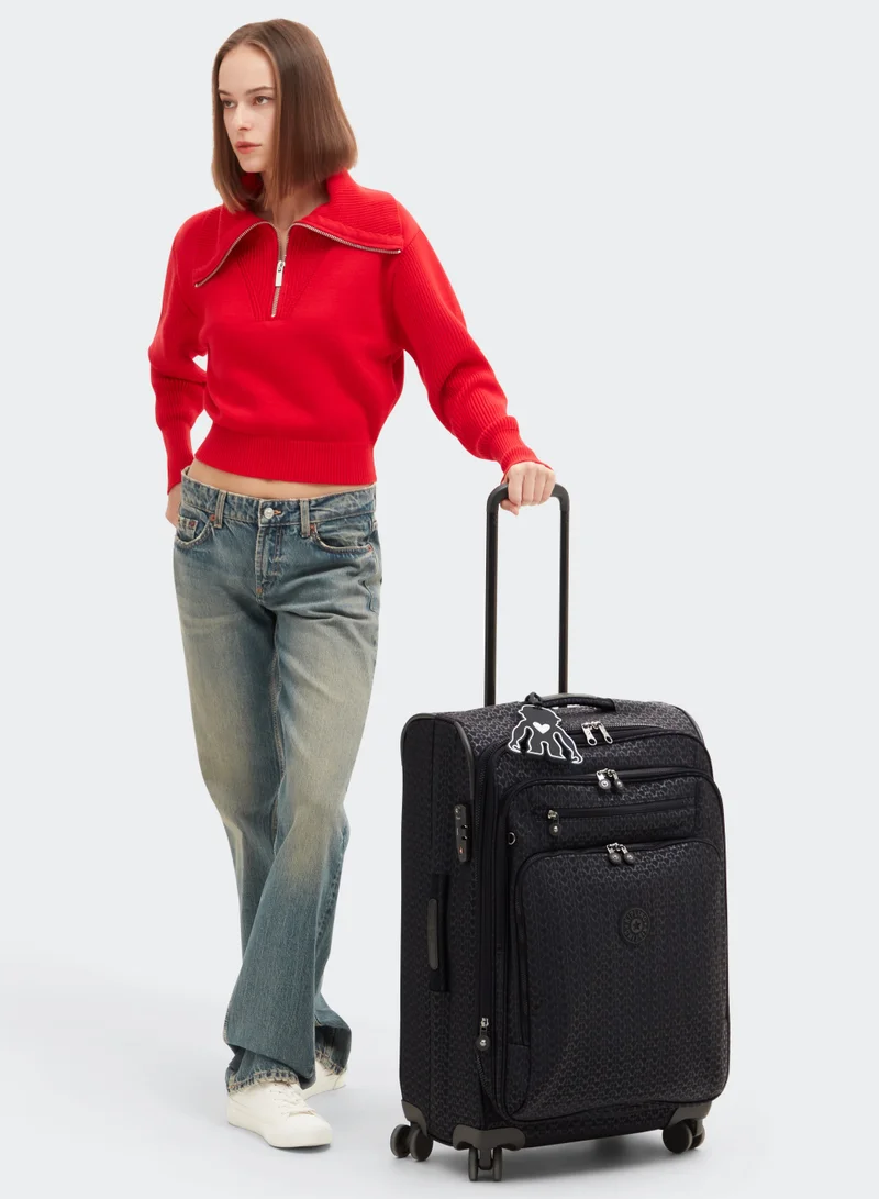 Kipling Basic Plus New Youri Medium Wheeled Travel Case with Extendable Trolley Handle 68cm/26inches, 4.01kg, 70L, Signature Emb