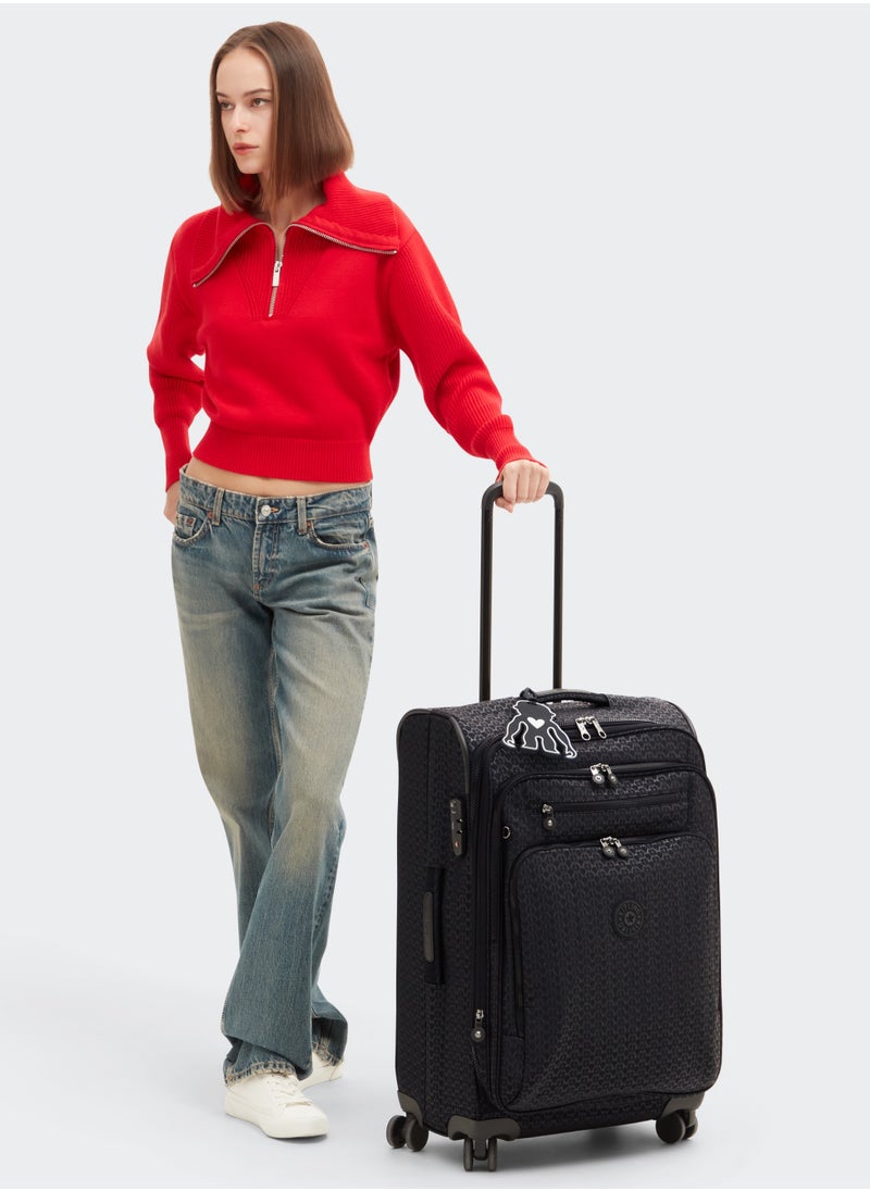 kipling - Basic Plus New Youri Medium Wheeled Travel Case with Extendable Trolley Handle Signature Emb - Image 1