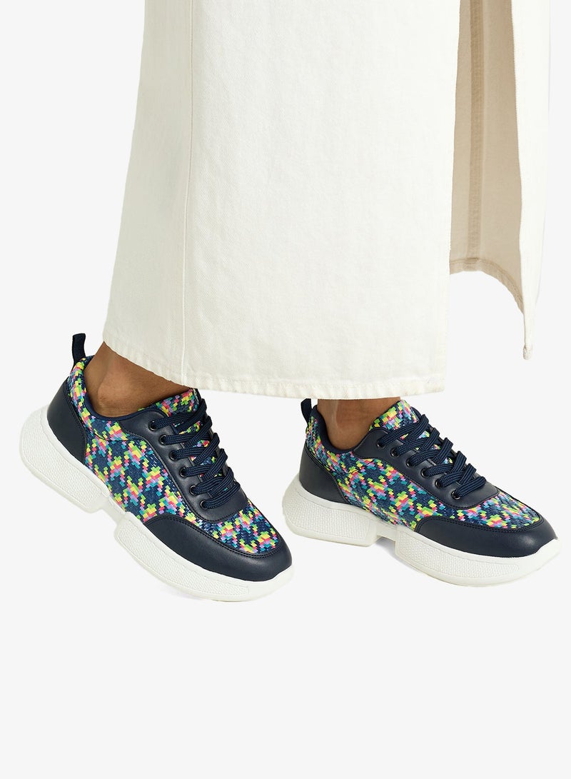 جينجر سنيكرز بلمسات منسوجة بنعل سميك - Image 5