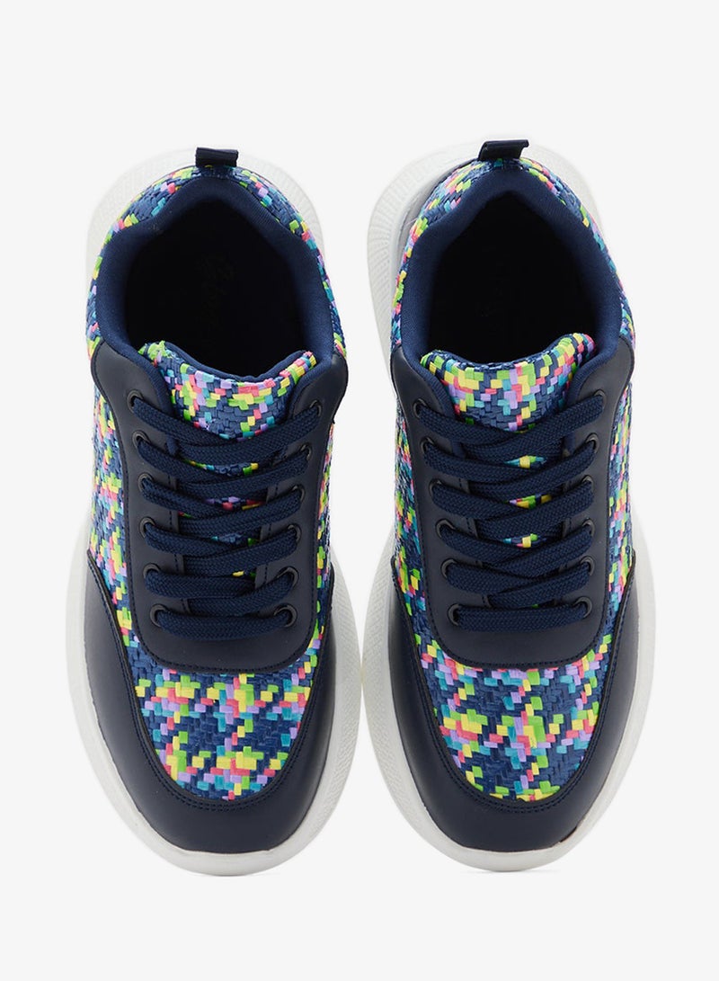 جينجر سنيكرز بلمسات منسوجة بنعل سميك - Image 4