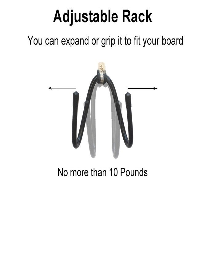 YYST Skateboard Wall Mount Skateboard Wall Hanger Storage Rack Flexible Hanger - Fit Cruiser Boards, Skateboards, Penny Boards, Longboards,etc- W Style - No Board -2/PK - Image 4