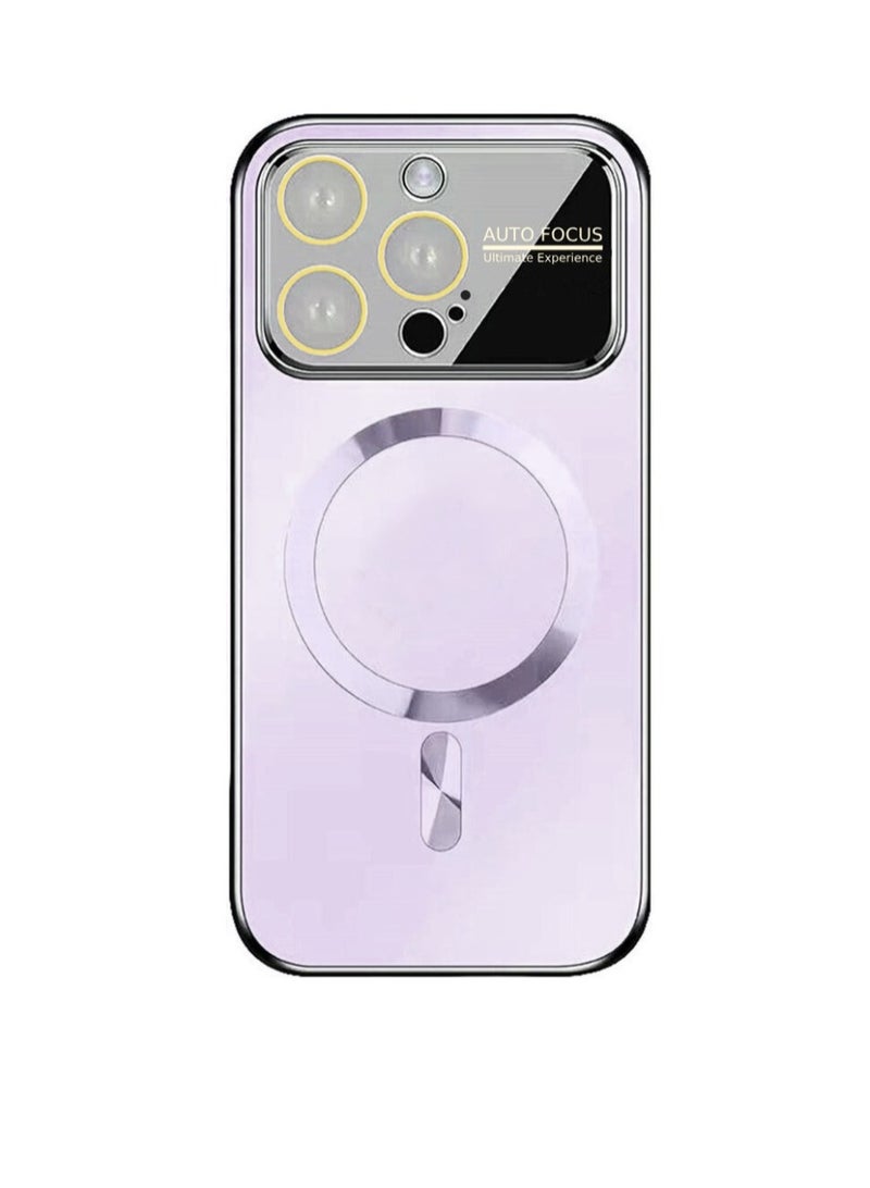 Yuwell iPhone 13 Pro Max MagSafe Case 6.7 inch Matte Magnetic Shockproof Protective Phone Case Cover For Apple iPhone 13 Pro Max Light Purple 