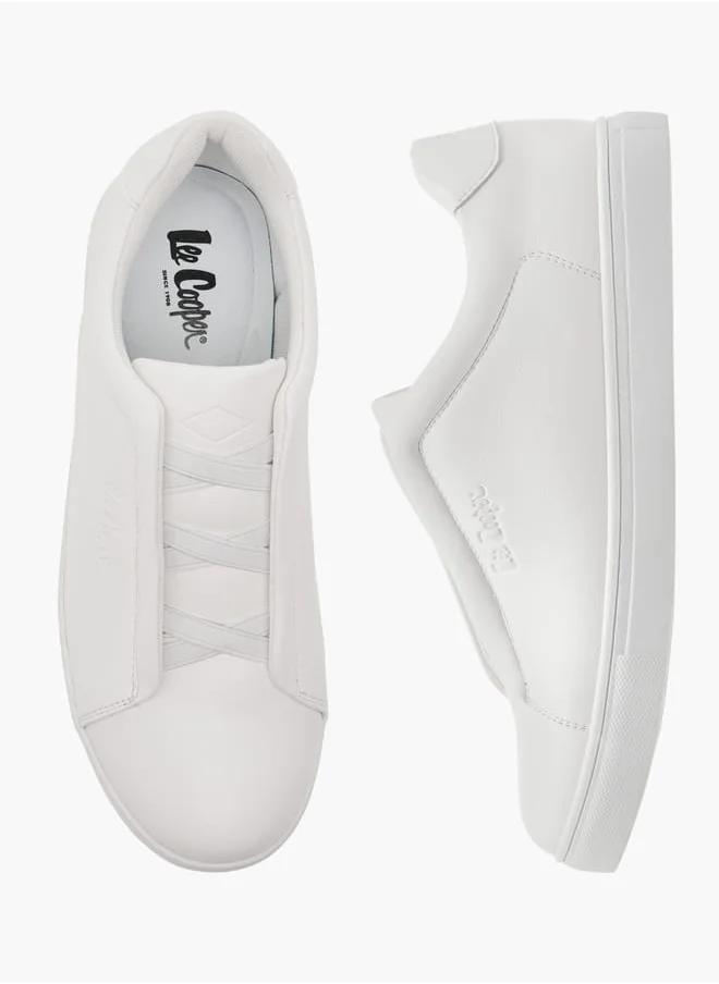 Lee Cooper Men's Elastic Cross Strap Detail Slip-On Sneakers