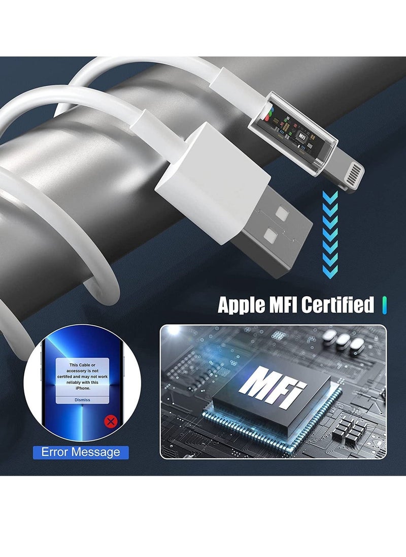 iPhone Charger Cable 2M, 3Pack [Apple MFi Certified] Long Lightning to USB Cable 3 meter, Apple Fast Charging Lead for Apple iPhone 13 Pro/12 Pro Max/12 Mini/11/X/XS/XR/XS - Image 2