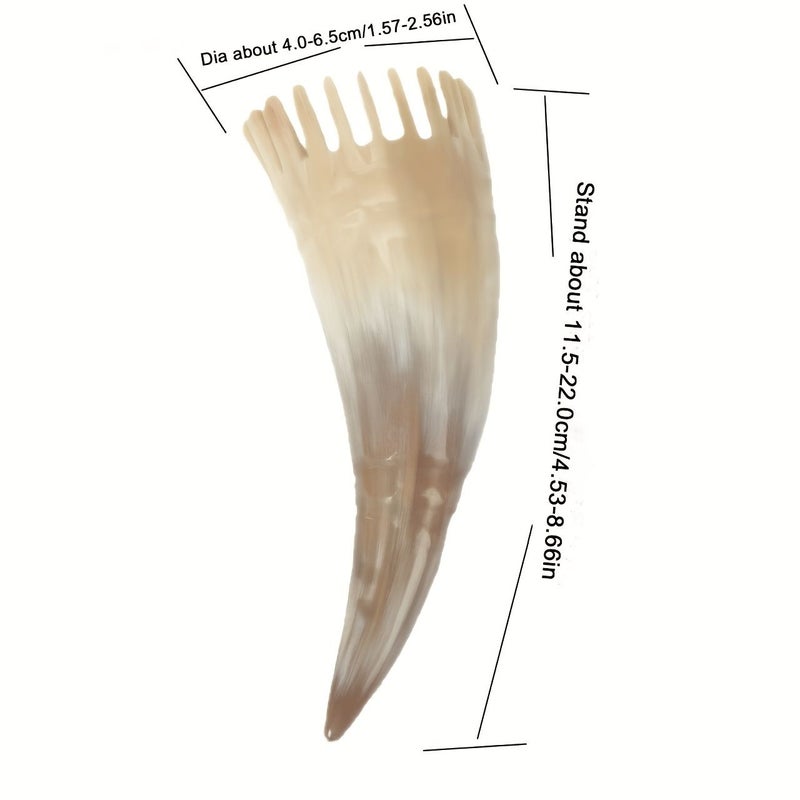White Ox Horn Massage Comb for Scalp Care Hair Washing and Meridian Gua Sha - Image 3