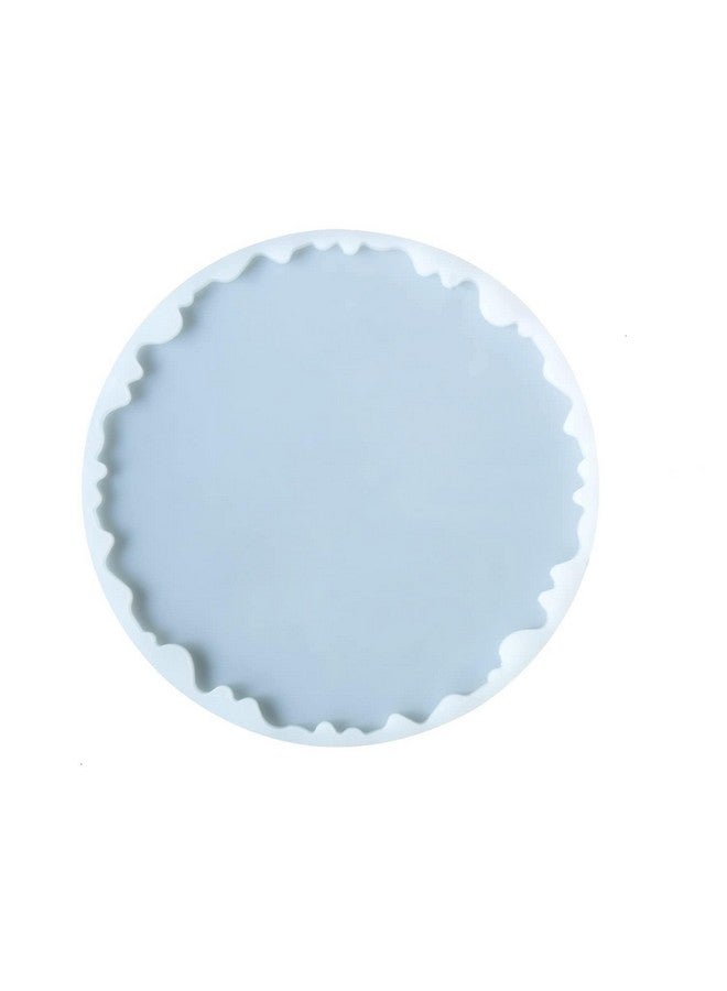 SNOOGG Pack of 1 Size 12 Inch Silicone A-Gate Uneven Geode Round Shaoe Heavy Duty Moulds and Epoxy Resin Casting Resin Art DIY Project - Image 1