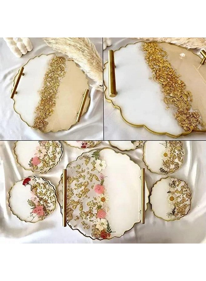 SNOOGG Pack of 1 Size 12 Inch Silicone A-Gate Uneven Geode Round Shaoe Heavy Duty Moulds and Epoxy Resin Casting Resin Art DIY Project - Image 3