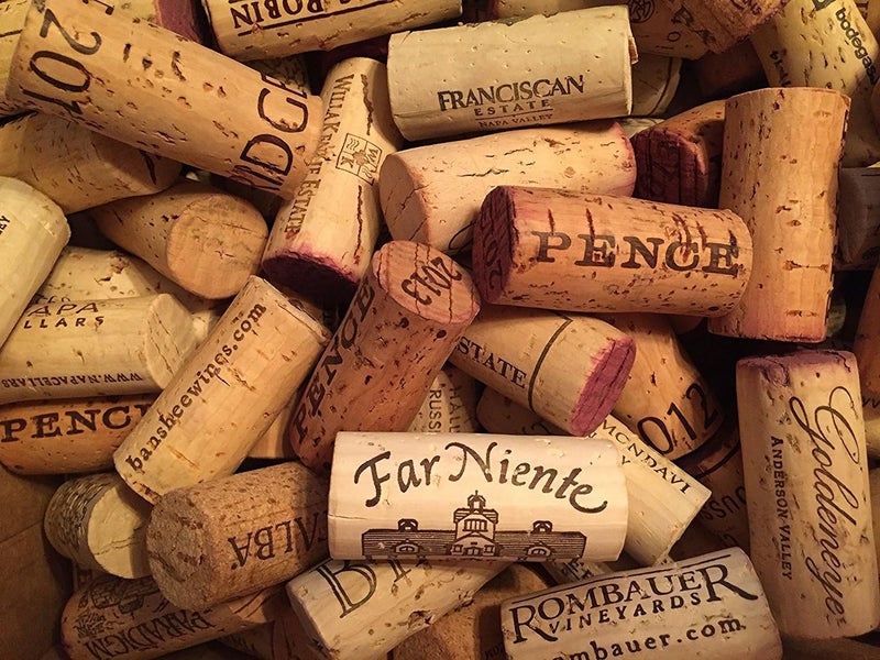 WIDGETCO Premium Recycled Natural Wine Corks - 50 Count Assorted Printed Corks for Crafts - Image 1