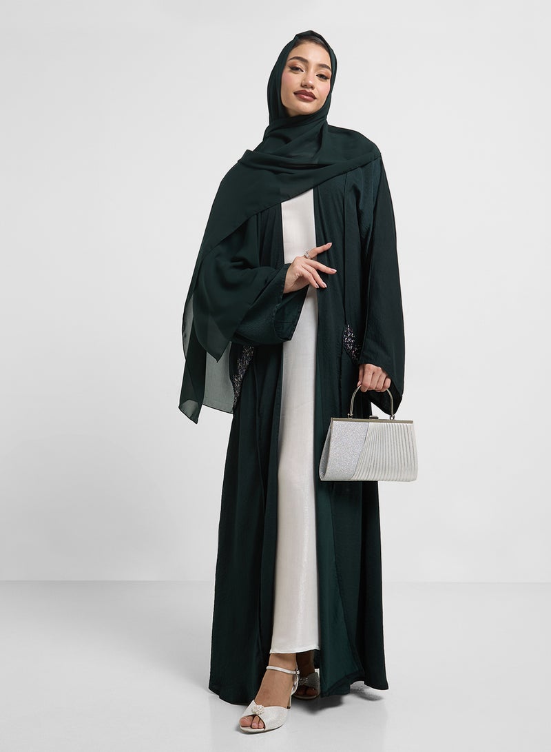 hayas closet Embellished Abaya with Sheila  - Image 5