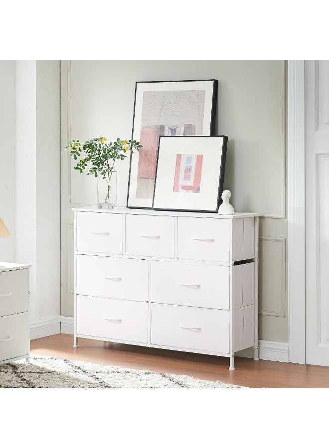 SKY-TOUCH خزانة تخزين: خزانة نوم مع 7 أدراج صندوق تخزين واسع مع صناديق قماش قابلة للإزالة وحدة تنظيم التخزين لغرفة المعيشة المدخل الممر غرفة الأطفال - Image 2