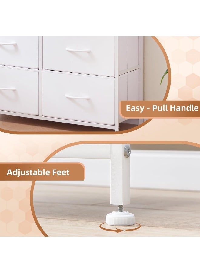 SKY-TOUCH خزانة تخزين: خزانة نوم مع 7 أدراج صندوق تخزين واسع مع صناديق قماش قابلة للإزالة وحدة تنظيم التخزين لغرفة المعيشة المدخل الممر غرفة الأطفال - Image 5