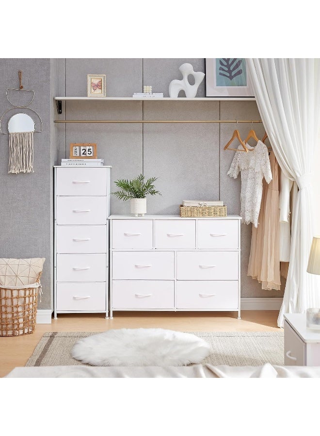 SKY-TOUCH خزانة تخزين: خزانة نوم مع 7 أدراج صندوق تخزين واسع مع صناديق قماش قابلة للإزالة وحدة تنظيم التخزين لغرفة المعيشة المدخل الممر غرفة الأطفال - Image 3