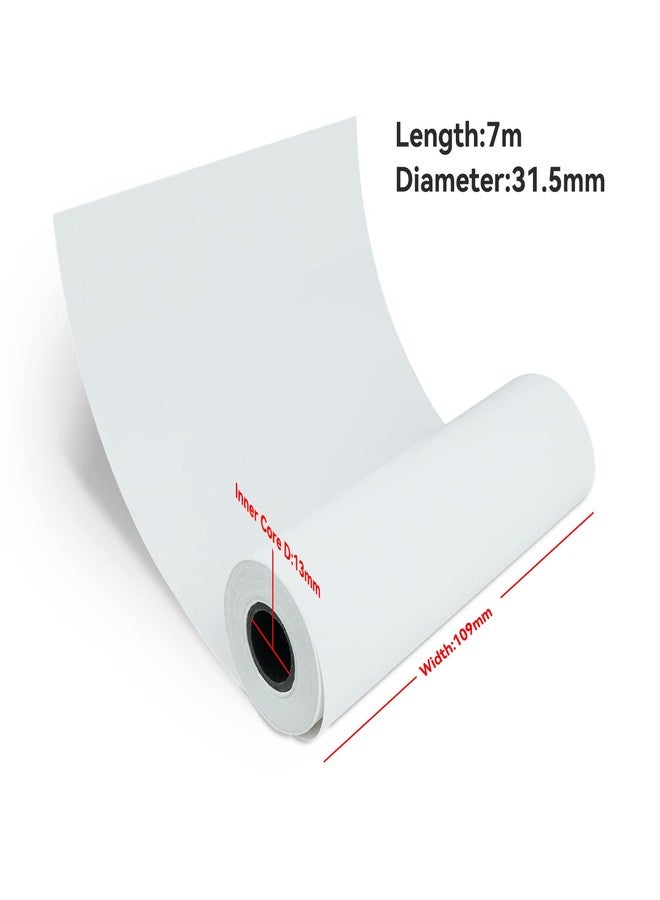 NYEAR A6 Thermal Paper 6 Rolls(110mm/4.3"width/7m long,Φ1.18") for portable printer,Quick-dry thicker brighter and the font is clearer to make the printing quality better -(1 Case - 6 Rolls) - Image 2
