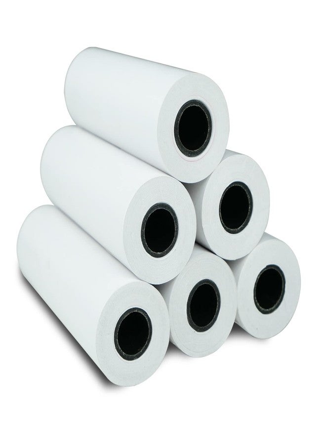 NYEAR A6 Thermal Paper 6 Rolls(110mm/4.3"width/7m long,Φ1.18") for portable printer,Quick-dry thicker brighter and the font is clearer to make the printing quality better -(1 Case - 6 Rolls) - Image 1