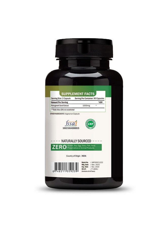 Vokin Biotech 100% Fenugreek Seed Vitamins Capsules for Increased Breast Milk Supply During Breastfeeding and Lactation - 90 Herbal Vegetarian Capsules - Image 2