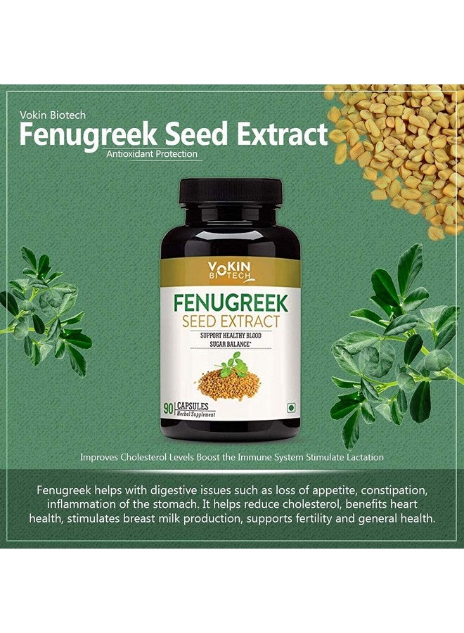 Vokin Biotech 100% Fenugreek Seed Vitamins Capsules for Increased Breast Milk Supply During Breastfeeding and Lactation - 90 Herbal Vegetarian Capsules - Image 3