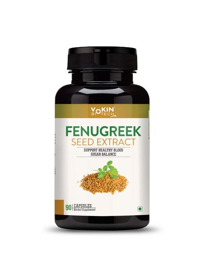 Vokin Biotech 100% Fenugreek Seed Vitamins Capsules for Increased Breast Milk Supply During Breastfeeding and Lactation - 90 Herbal Vegetarian Capsules - Image 1