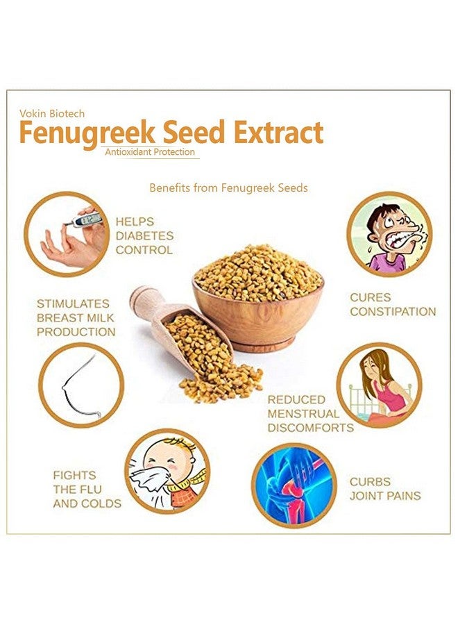 Vokin Biotech 100% Fenugreek Seed Vitamins Capsules for Increased Breast Milk Supply During Breastfeeding and Lactation - 90 Herbal Vegetarian Capsules - Image 4