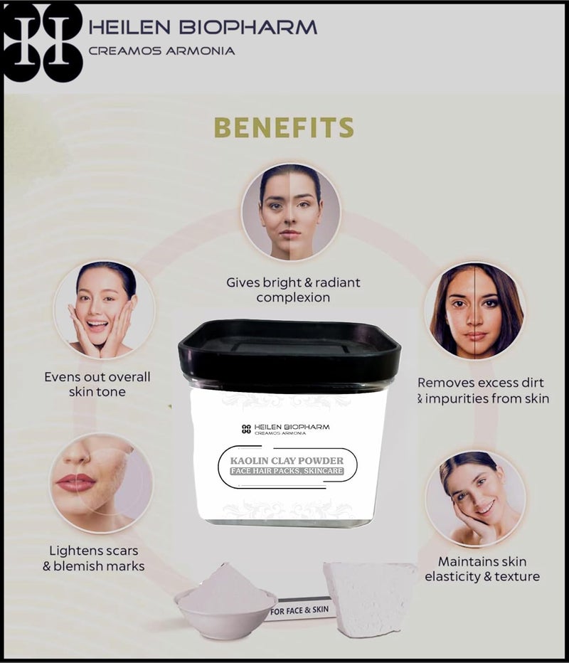 Heilen Biopharm Heilen Biopharm Kaolin Clay Powder For Radiant Skin 75 g Pack of 1  - Image 5
