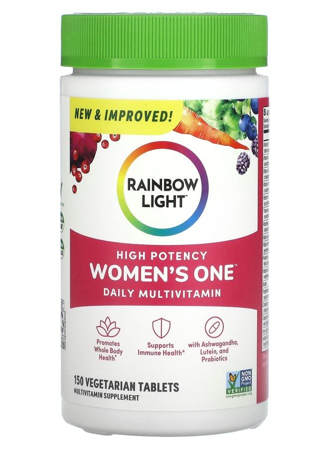 High Potency Women's One Daily Multivitamin 150 Vegetarian Tablets