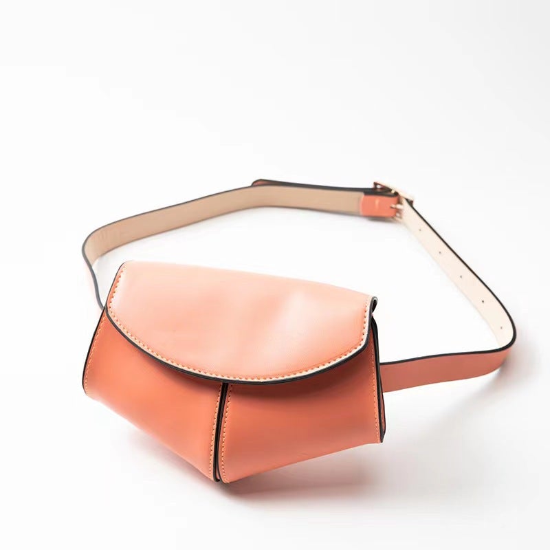 Spring 2023 Pu Peach Heart Waist Bag Shoulder Waist Bag With Magnetic Buckle Belt Cosmetic Bag - Image 5