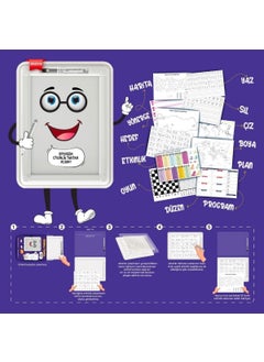 Buffer Educational Magic Activity Board with 32 Different Activities, Pen and Eraser Gift  - Image 3