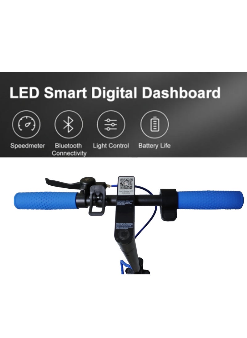 ROHAN WINGS - Folding Electric Skating Scooter with Shock Absorber 15-70KM/H Speed Bluetooth App Control for Adults Scooter Black/Blue - Image 1