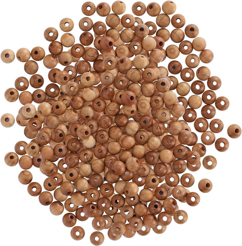Peach Wood Beads, 0.6cm Wood Beads 200Pcs Peach Wood Beads Necklaces Bracelets Pendants Handicrafts Accessories 0.6cm - Image 4