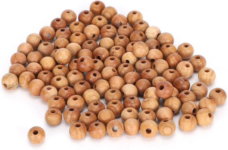 Peach Wood Beads, 0.6cm Wood Beads 200Pcs Peach Wood Beads Necklaces Bracelets Pendants Handicrafts Accessories 0.6cm - Image 3