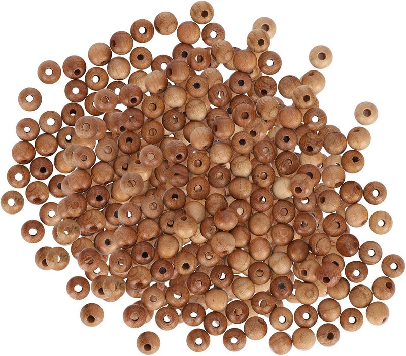 Peach Wood Beads, 0.6cm Wood Beads 200Pcs Peach Wood Beads Necklaces Bracelets Pendants Handicrafts Accessories 0.6cm - Image 1