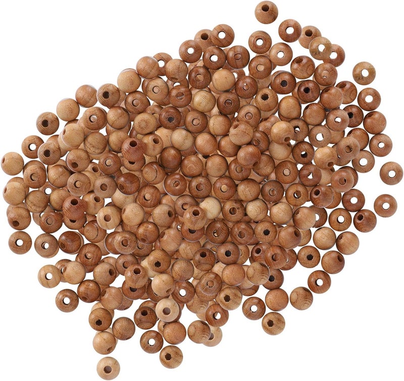 Peach Wood Beads, 0.6cm Wood Beads 200Pcs Peach Wood Beads Necklaces Bracelets Pendants Handicrafts Accessories 0.6cm - Image 2