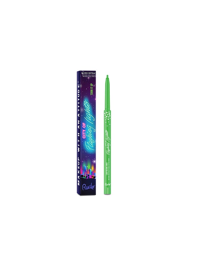 Rude City Of Flashing Lights Micro Retractable Liner  Turn It Up 