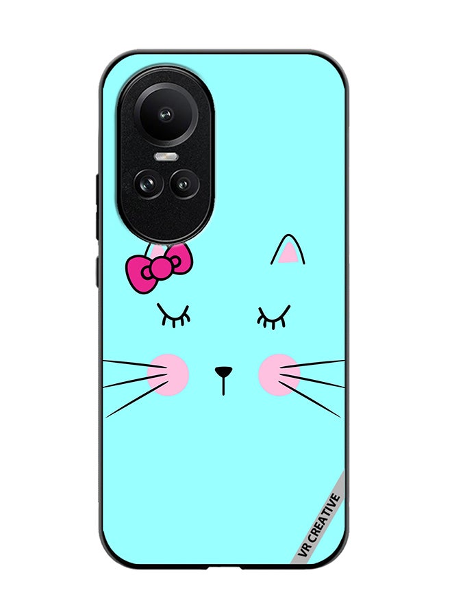 VR CREATIVE Protective Case Cover For Oppo Reno 10 Pro Sleeping Cat Design Multicolour - Image 1