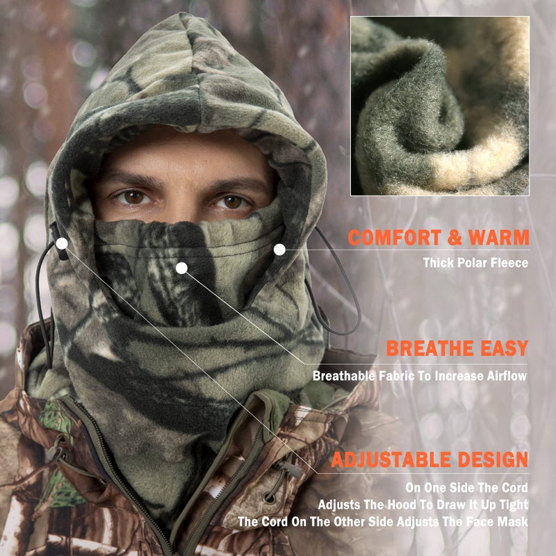 Your Choice Camo Balaclava Ski Face Mask, Camoflauge Neck Warmer, Hunting Gear and Accessories for Men - Image 2