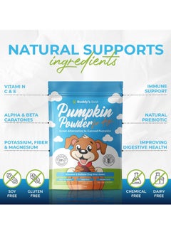 Buddy Pumpkin Powder for Dogs Natural Source of Fiber and Nutrients Supports Healthy Digestion and Well Being 200g  - Image 2