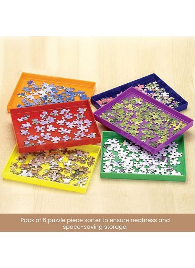 Stackem Sorting Trays Puzzle Piece Organizer Stackable Sorting Trays Jigsaw Puzzle Accessories Pack Of 67¾” X 5¾”