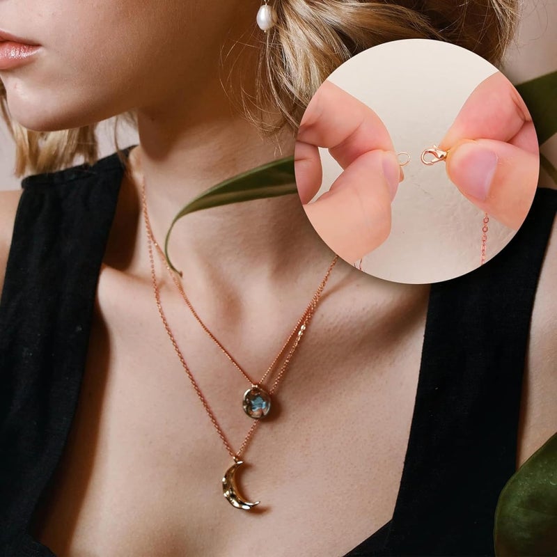 ST logo Hanging Tree Women Rose Gold Girl Boy & Men Jewellery Making Extender for Chain Set Bracelet Pendant & Necklace Adjustable Extension 10 Pcs Pack (4 inch) - Image 4