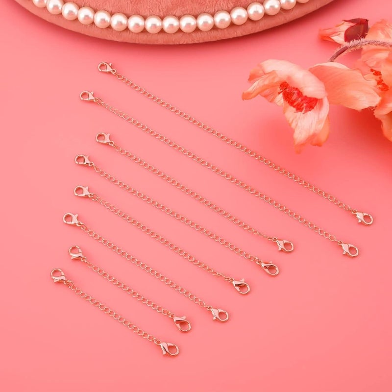 ST logo Hanging Tree Women Rose Gold Girl Boy & Men Jewellery Making Extender for Chain Set Bracelet Pendant & Necklace Adjustable Extension 10 Pcs Pack (4 inch) - Image 3