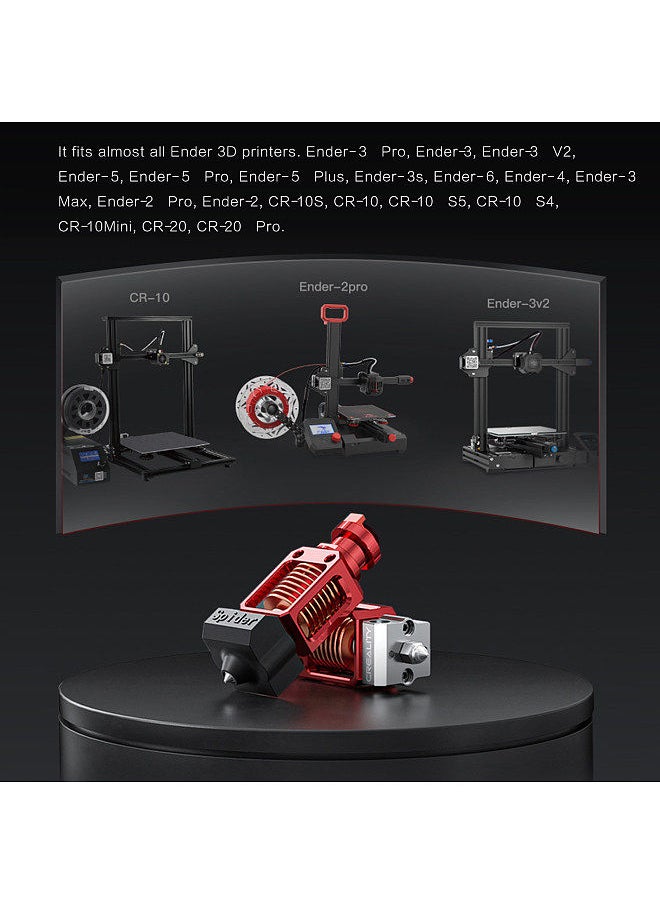 CREALITY Spider Pro Hotend Nozzle High-temperature and High-speed Fast Heating for 3D Printer Ender-3 Pro/Ender-3/Ender-3 V2/Ender-5/Ender-2/CR-10 S5/CR-10/CR-20 Pro