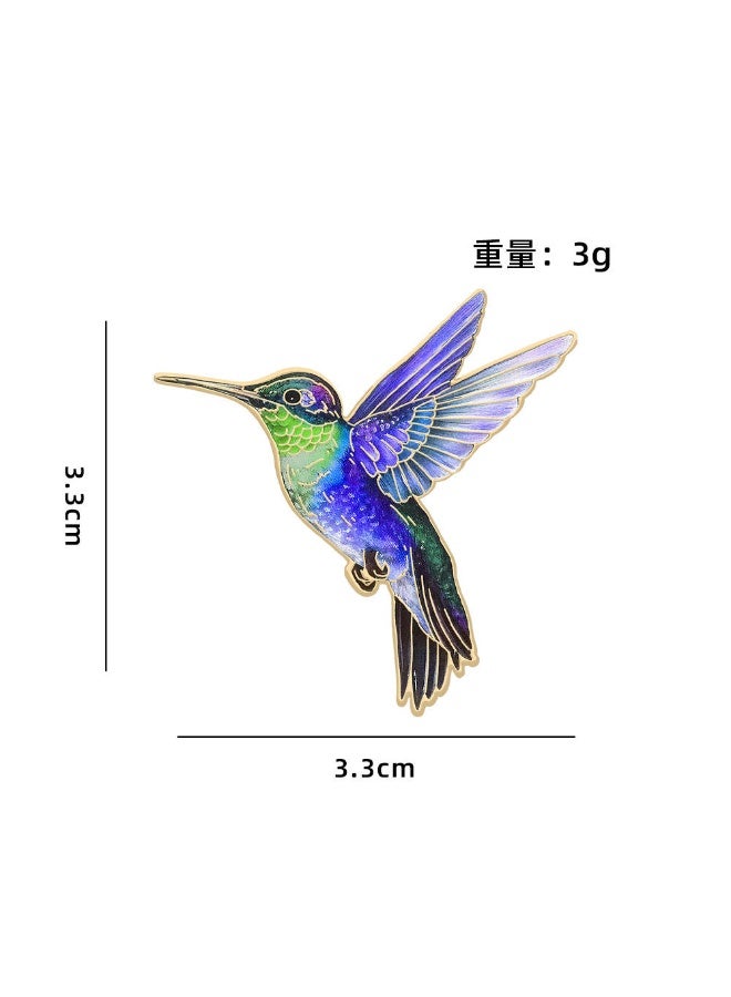 Luxury & Trendy Crystal Rhinestone Accessory Brooch Pin for Women, for clothes and Bags Fashion Enamel Available in different shapes and colors Gold/Silver (Hummingbird 1) - Image 5