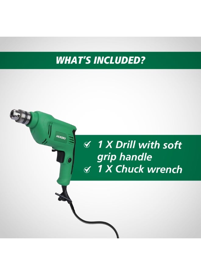 Hikoki 10mm Electric Drill, 235W Powerful Motor, Lightweight 1.1kg Compact Design – Model FD10SAE6Z - Image 3