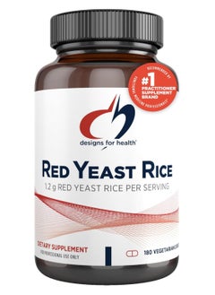 Red Yeast Rice Capsules - 1200mg (1.2g) Red Yeast Rice Supplement to Support Cardiovascular Health - Non-GMO, Made with US-Grown Organic Red Yeast Rice (180 Capsules)