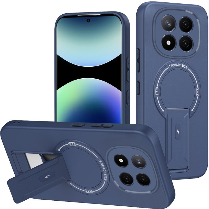 MagSafe Case Acrylic Protective for Redmi Note 14 Pro and Kickstand and Skin Feel in White for Travel - Image 3