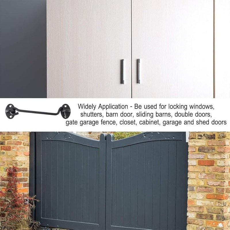 16 Inch Stainless Steel Cabin Hook Eye Latch For Door Blinds Window Sliding Barn Shed - Image 5