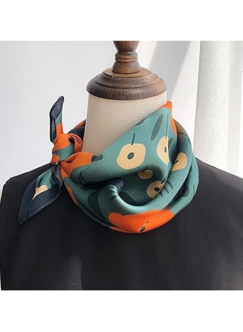 Captaintech 100% Mulberry Silk Neck Scarf 21"x21" Small Square Scarfs for Women, Silk Bandana, Square Silk Scarf for Women, Bag Handle Scarf - Image 4