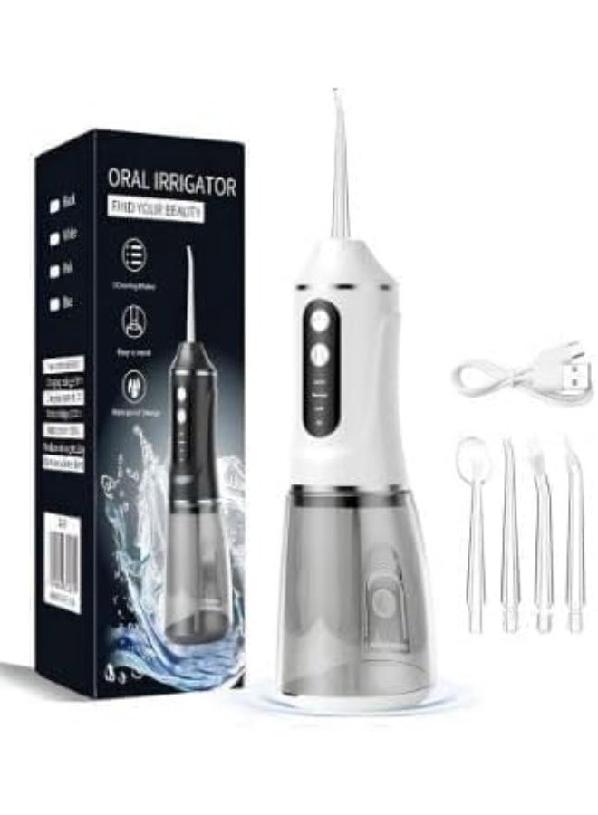 ACLIX Water Flosser Tooth Brush, Cordless 310mL Professional Oral Irrigator, 360° Nozzle Rotation, Hidden Charging Port, IPX6 Waterproof, Easy-to-Clean | White - Image 1