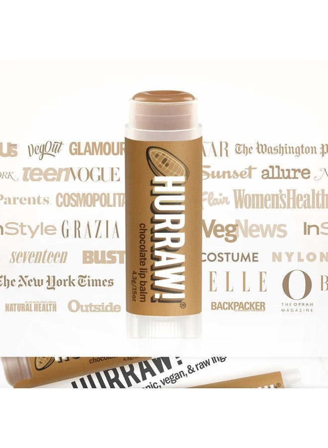 Hurraw! Chocolate Lip Balm, 3 Pack: Organic, Certified Vegan, Cruelty and Gluten Free. Non-GMO, 100% Natural Ingredients. Bee, Shea, Soy and Palm Free. Made in USA - Image 5