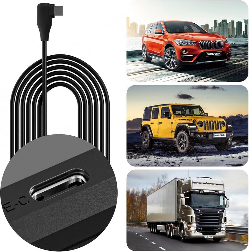 WOLFBOX Type C ACC Hardwire Kit for G840S/G850/M40/i07/i17/X5/X3, Hard Wire Car Charger Cable Kit 12V- 24V to 5V for Dash Cameras with Battery Drain Protection - Image 4